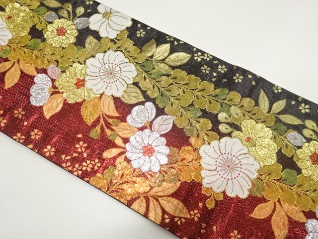 JAPANESE KIMONO / FUKURO OBI FOR FURISODE / WOVEN TSUJIGAHANA